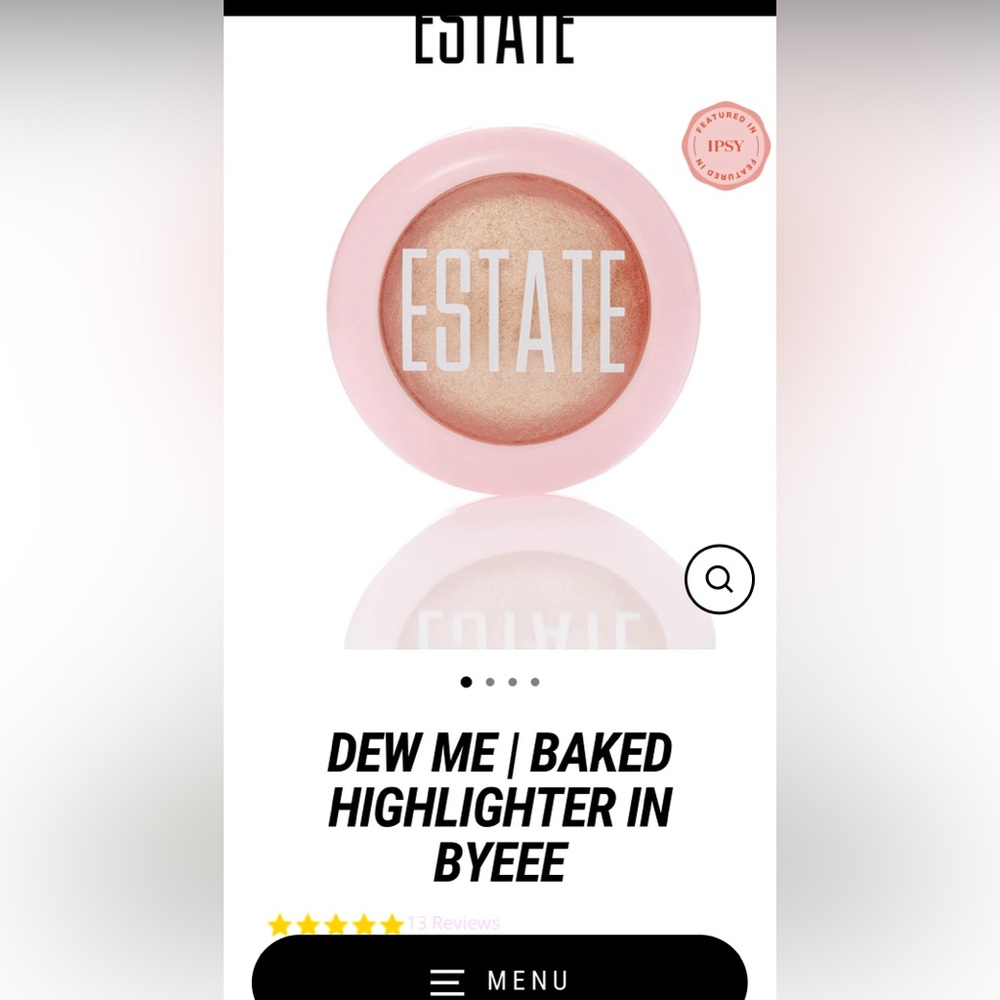 🏷️🏷️Estate Dew Me baked highlighter in shade Byeee New, sold out online!